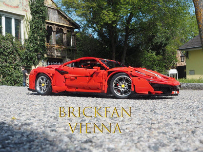 CaDA Bricks Master Series Ferrari 488 Designed by Bruno Jenson | C61042W / C61043W