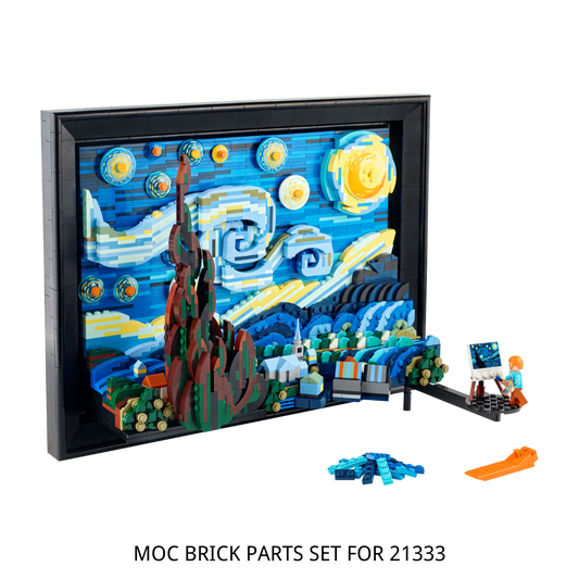MOC bricks set for 21333  Vincent van Gogh - The Starry Night